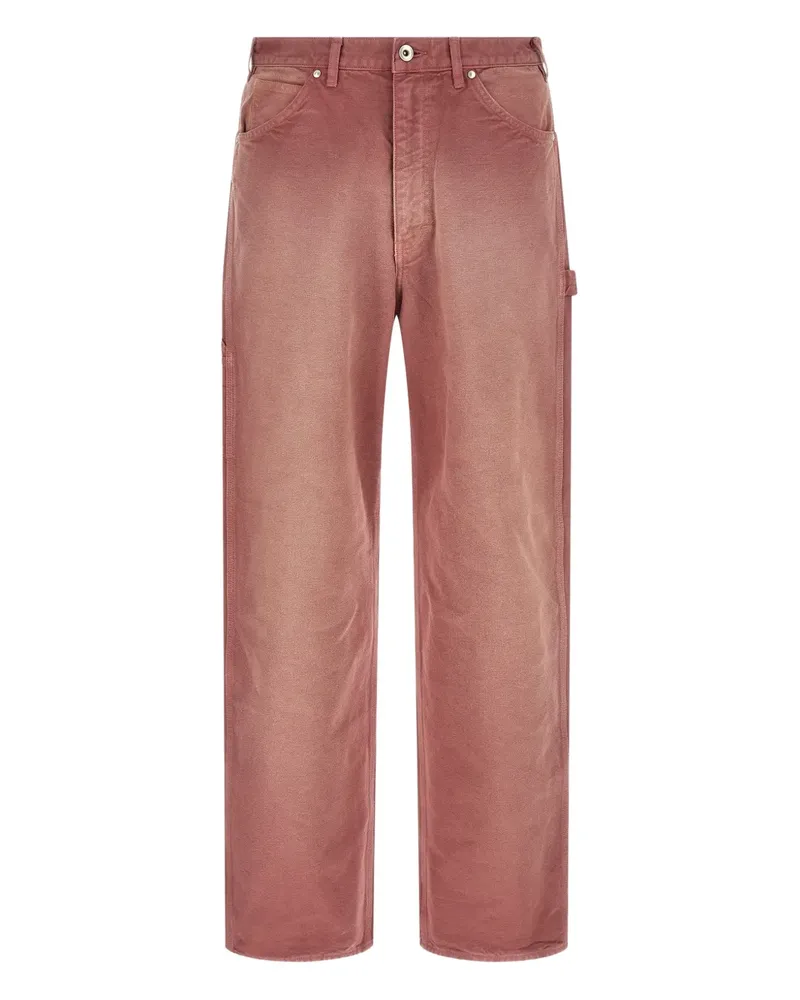 AURALEE Stückgefärbte Workwear-Hose - Rot Rot