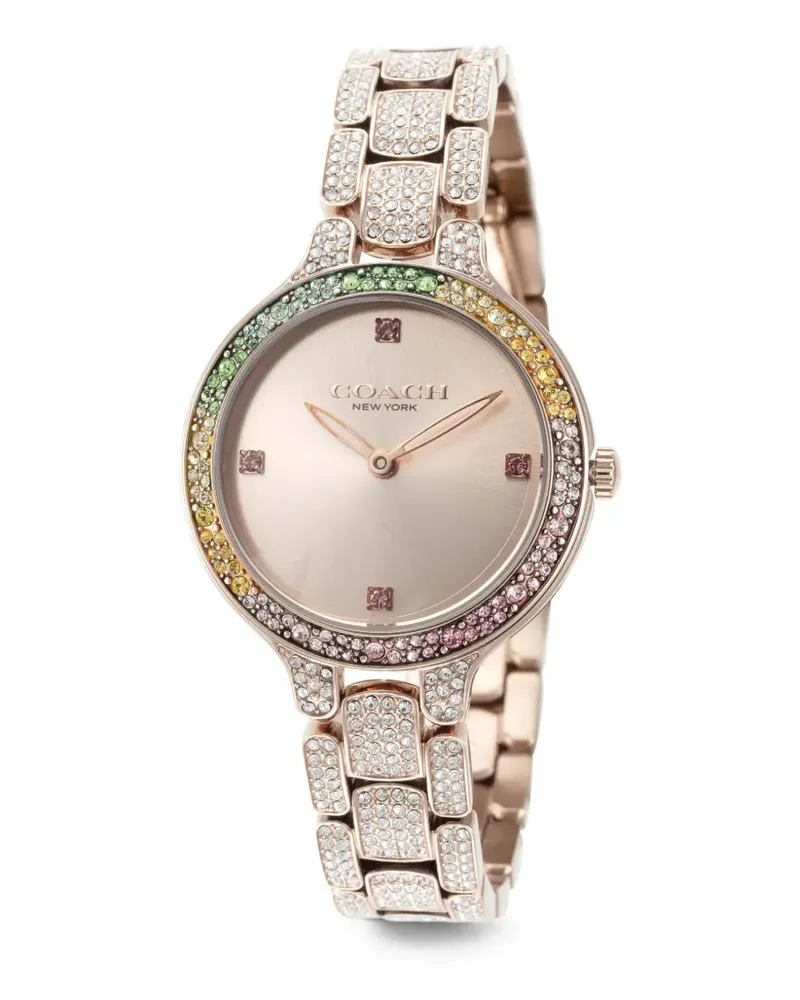 Coach Colette Armbanduhr mit Kristallen 32mm - Rosa Rosa
