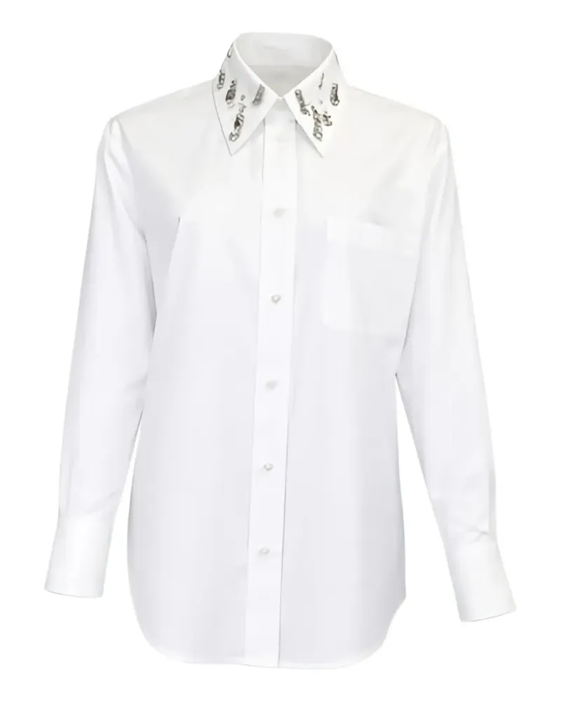 Fabiana Filippi Verziertes Hemd - Weiß Weiß