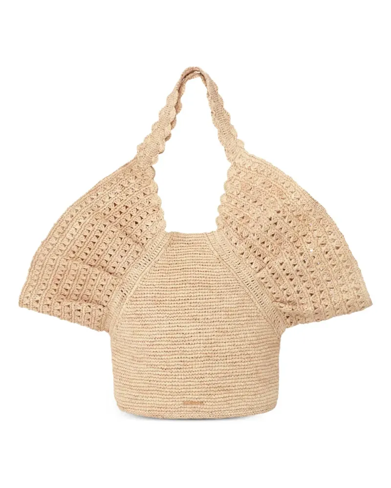 Zimmermann Tote Bag aus Raffiabast - Nude Nude