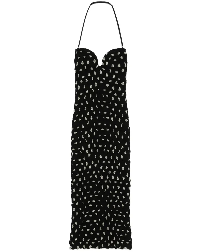 Nanushka Haylen Midikleid - Schwarz Schwarz