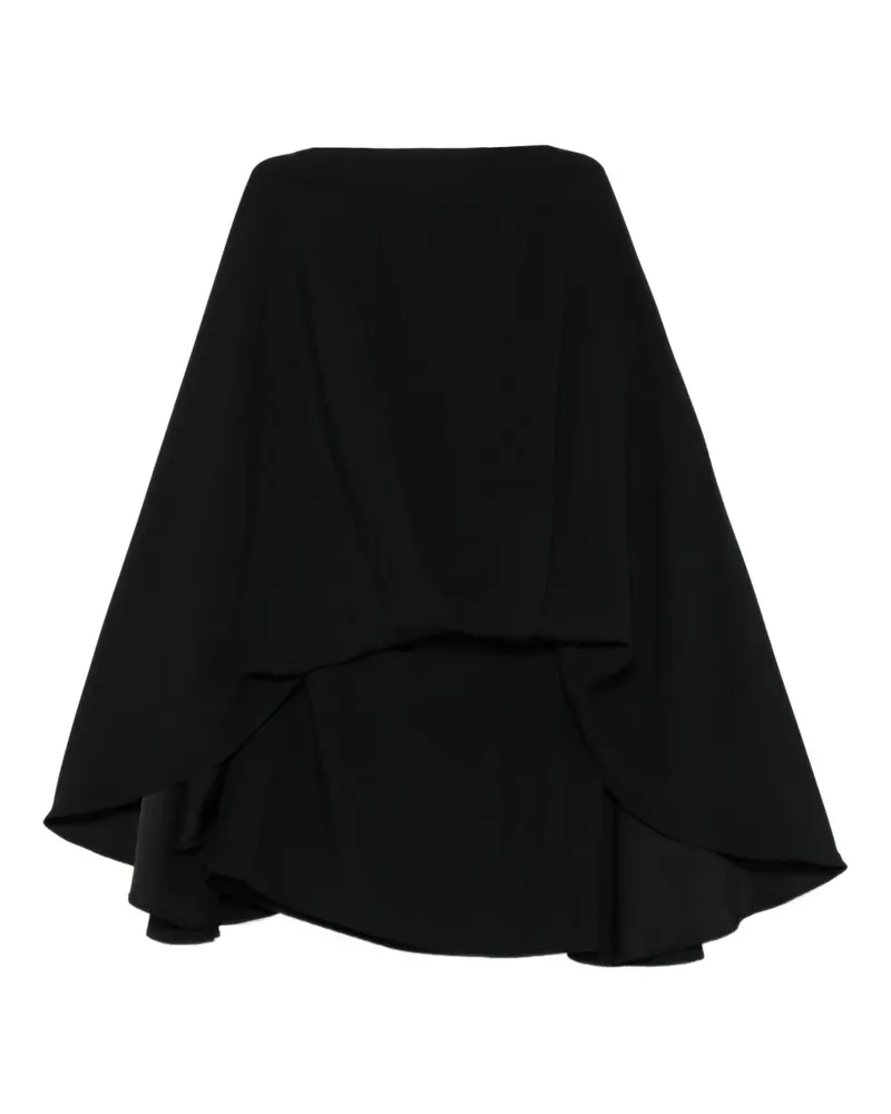 Taller Marmo Gerüschtes Cape-Kleid - Schwarz Schwarz