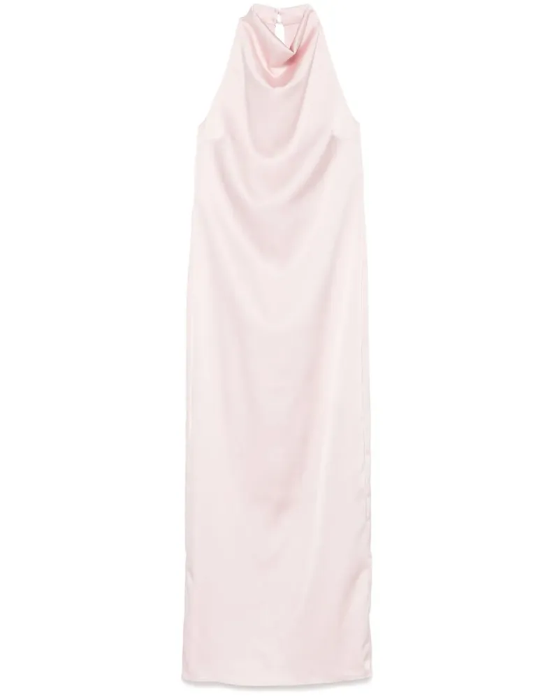 ROTATE Birger Christensen Neckholder-Abendkleid aus Satin - Rosa Rosa