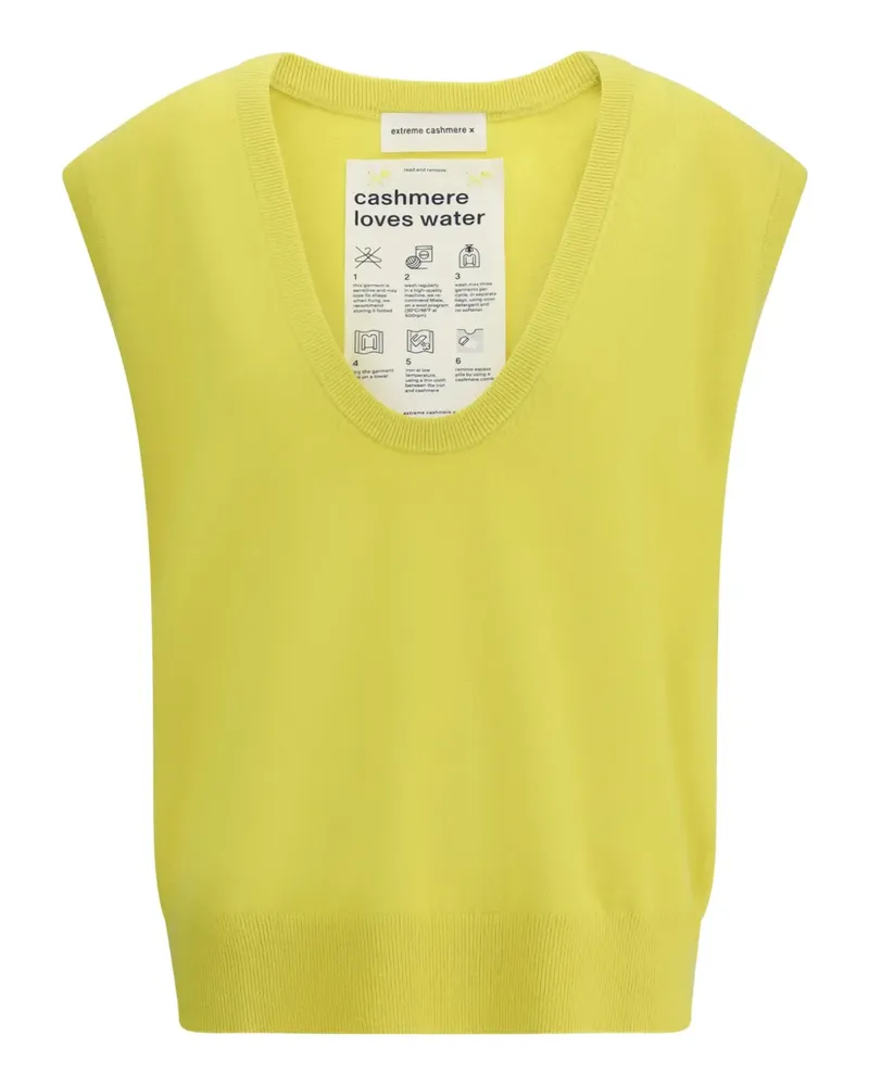 extreme cashmere Tanktop mit U-Ausschnitt - Gelb Gelb