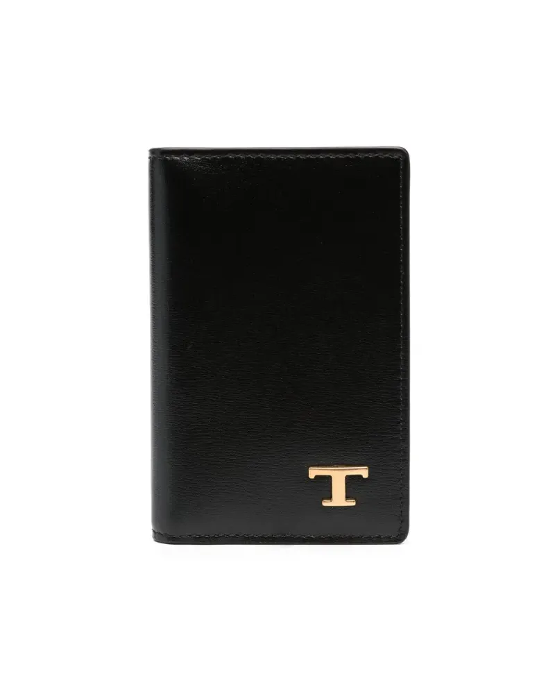TOD'S Portemonnaie mit Logo-Schild - Schwarz Schwarz