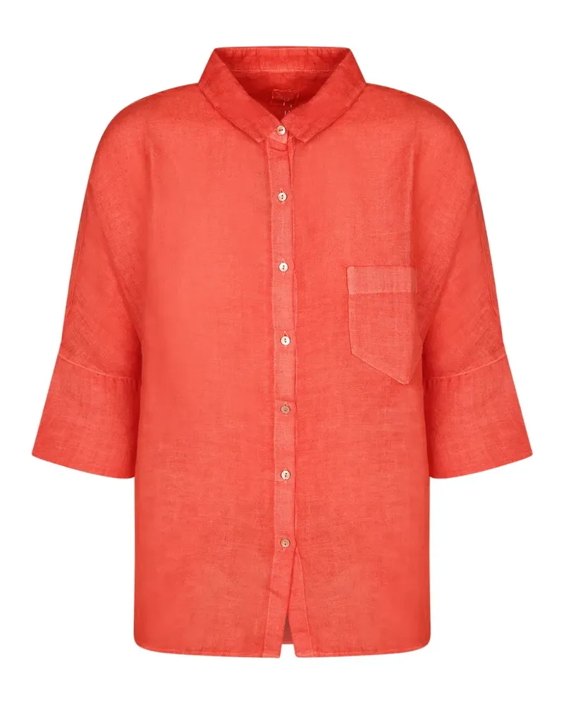 120% Lino chest-pocket shirt - Rot Rot