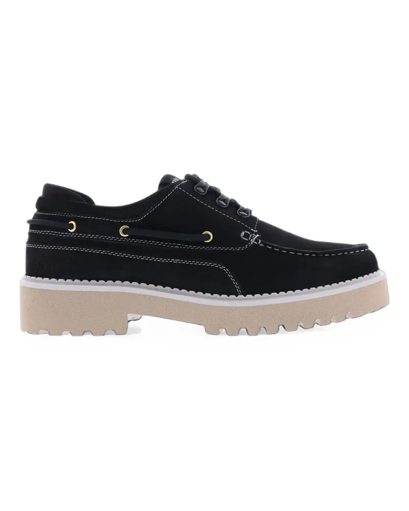 Nubikk Logan Yacht lace-up boat shoes - Schwarz Schwarz