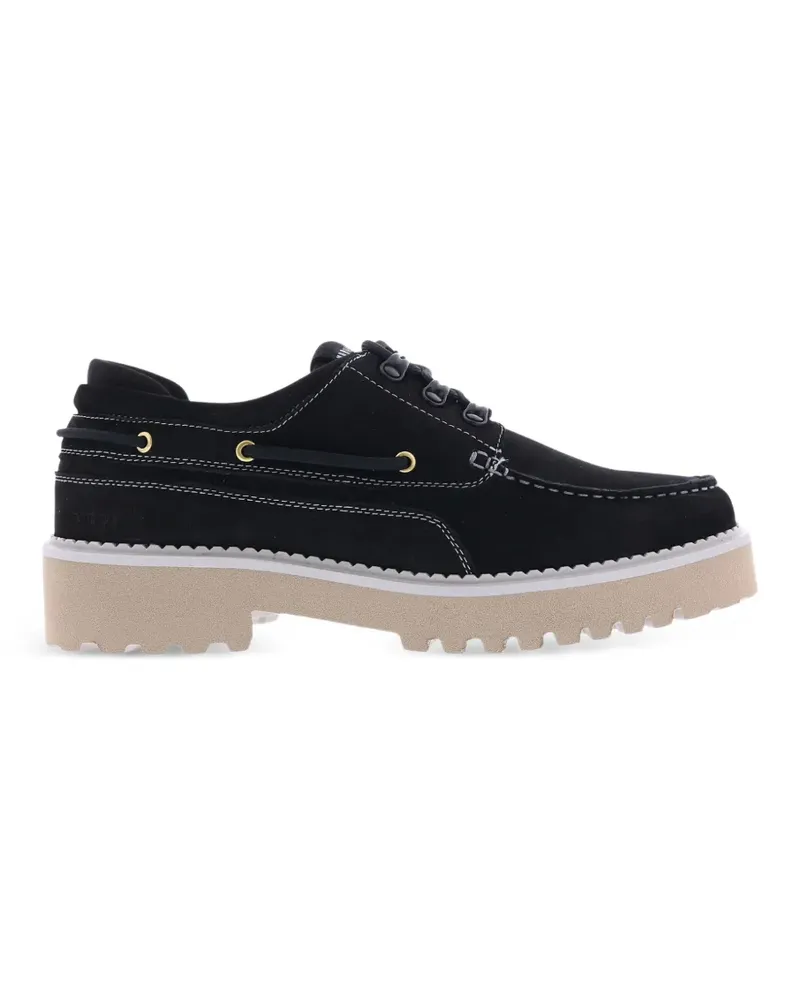 Nubikk Logan Yacht Segelschnürschuhe - Schwarz Schwarz