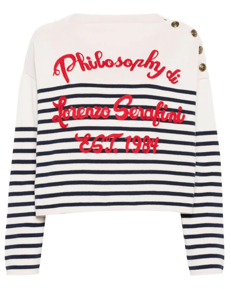 Philosophy Di Lorenzo Serafini Cropped-Pullover mit Logo-Stickerei Nude