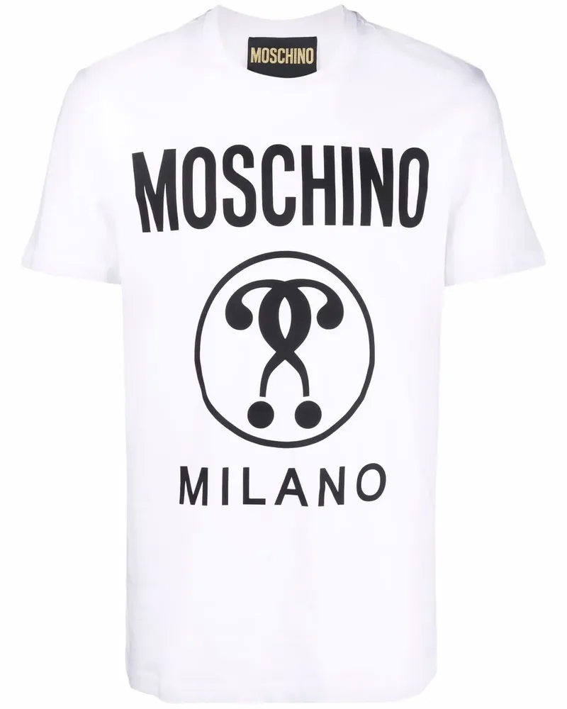Moschino T-Shirt mit Logo-Print - Weiß Weiß
