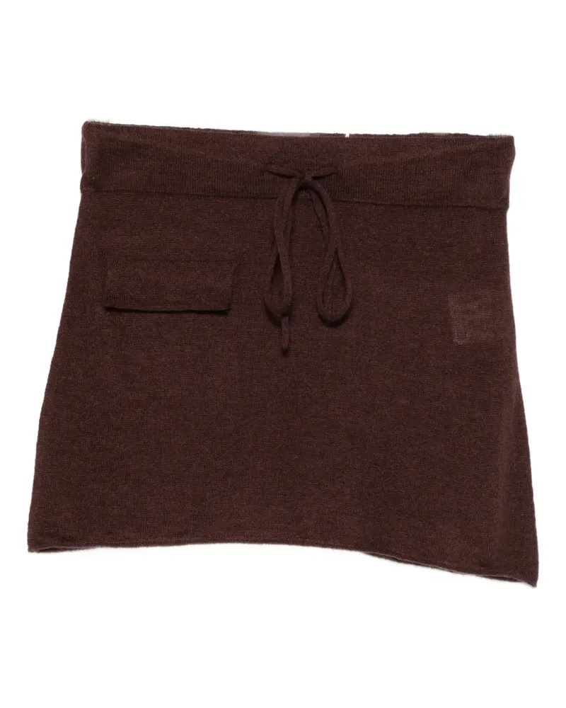 Aya Muse Minirock mit Kordelzug - Braun Braun