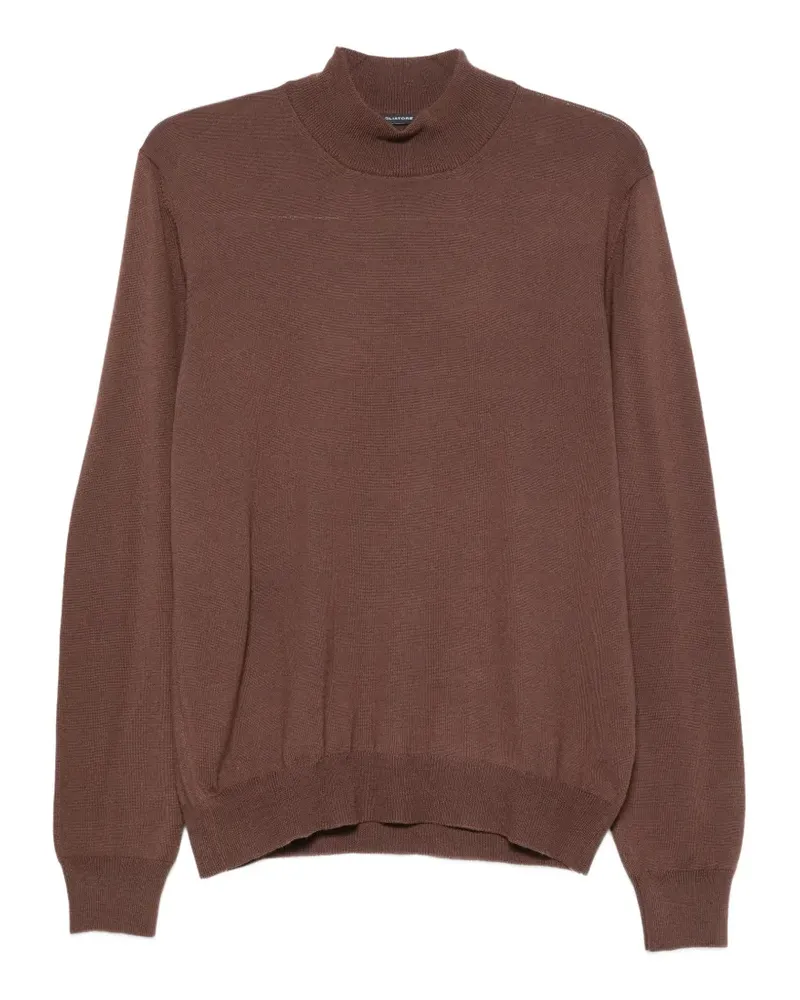 Tagliatore Lionel Pullover mit Stehkragen - Braun Braun