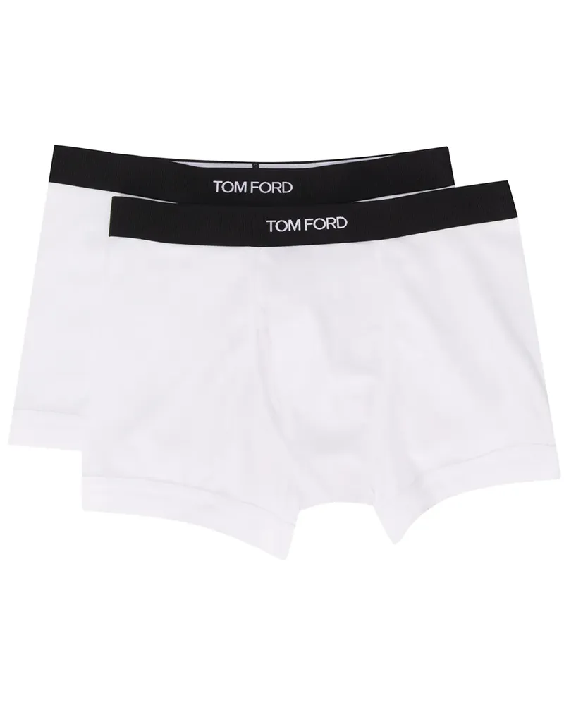 Tom Ford Boxershorts mit Logo-Bund (2er-Set) - Weiß Weiß