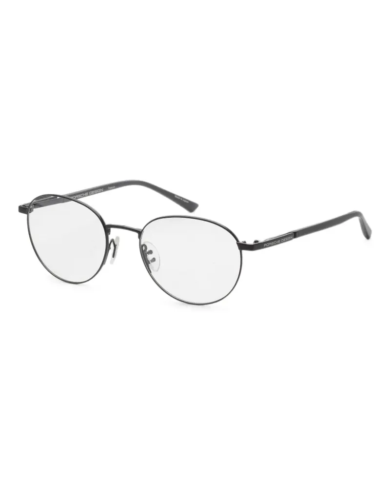Porsche Design Brille mit rundem Gestell - Schwarz Schwarz