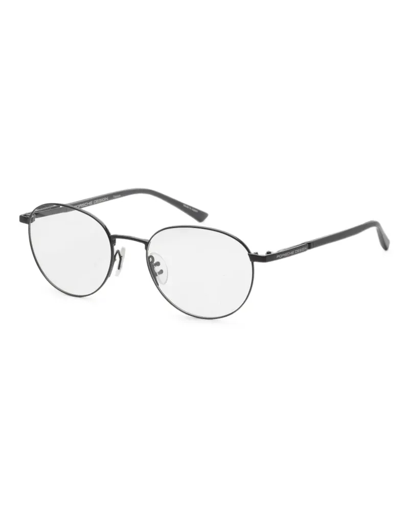 Porsche Design Brille mit rundem Gestell - Schwarz Schwarz
