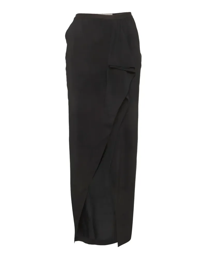 Rick Owens draped maxi skirt - Schwarz Schwarz