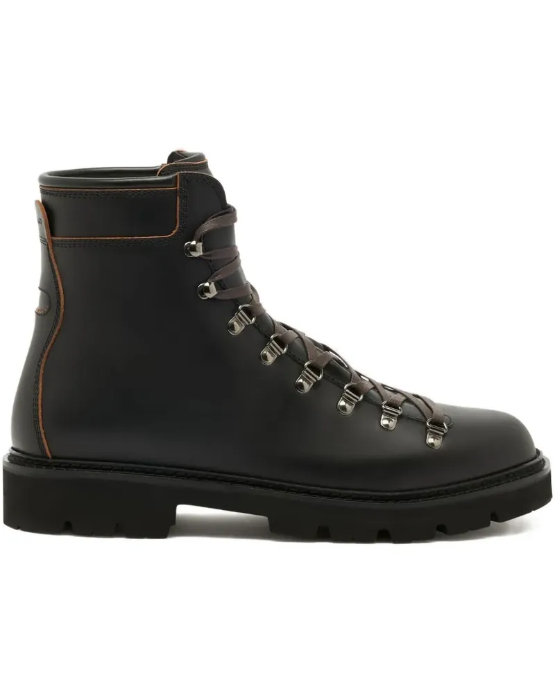 Bally Wandern Stiefel mit runder Kappe - Schwarz Schwarz