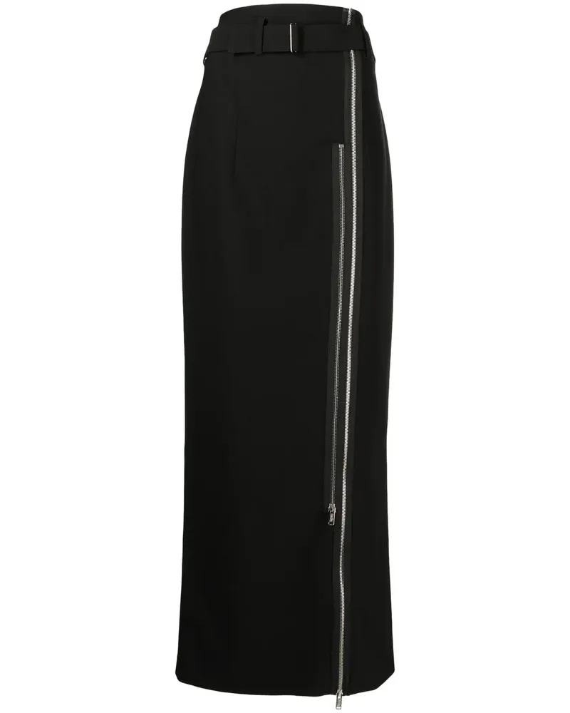 Undercover zip-detail high-waisted skirt - Schwarz Schwarz