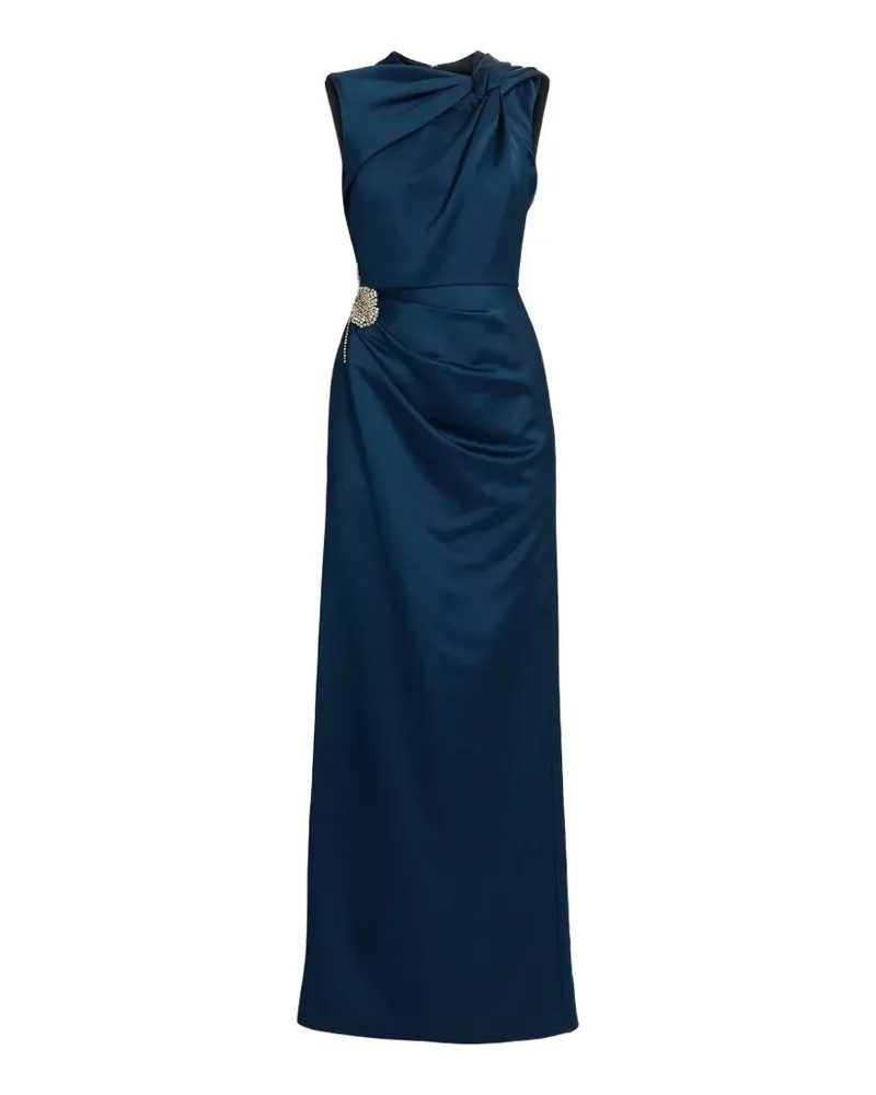 Erdem embroidered satin gown - Blau Blau