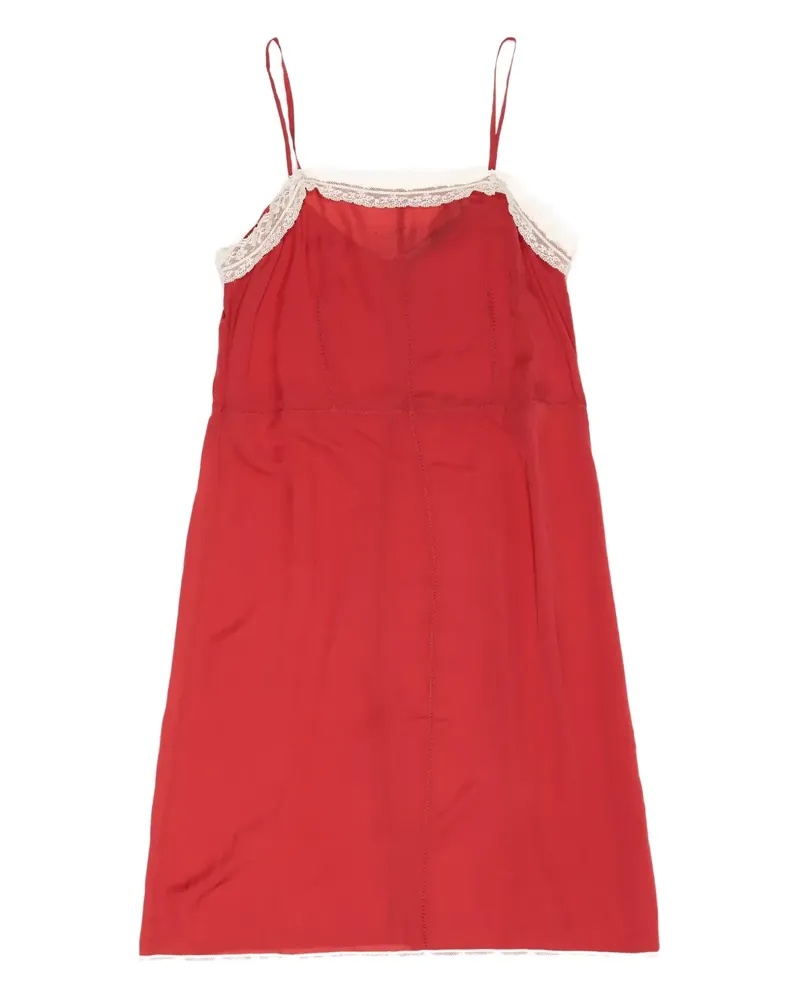 BIMBA Y LOLA Midikleid mit Spitzenbesatz - Rot Rot
