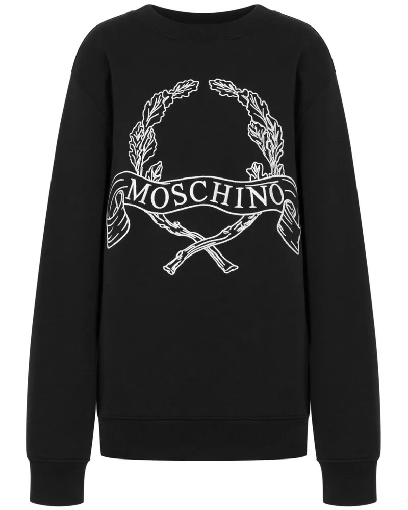 Moschino Sweatshirt mit Logo-Stickerei - Schwarz Schwarz