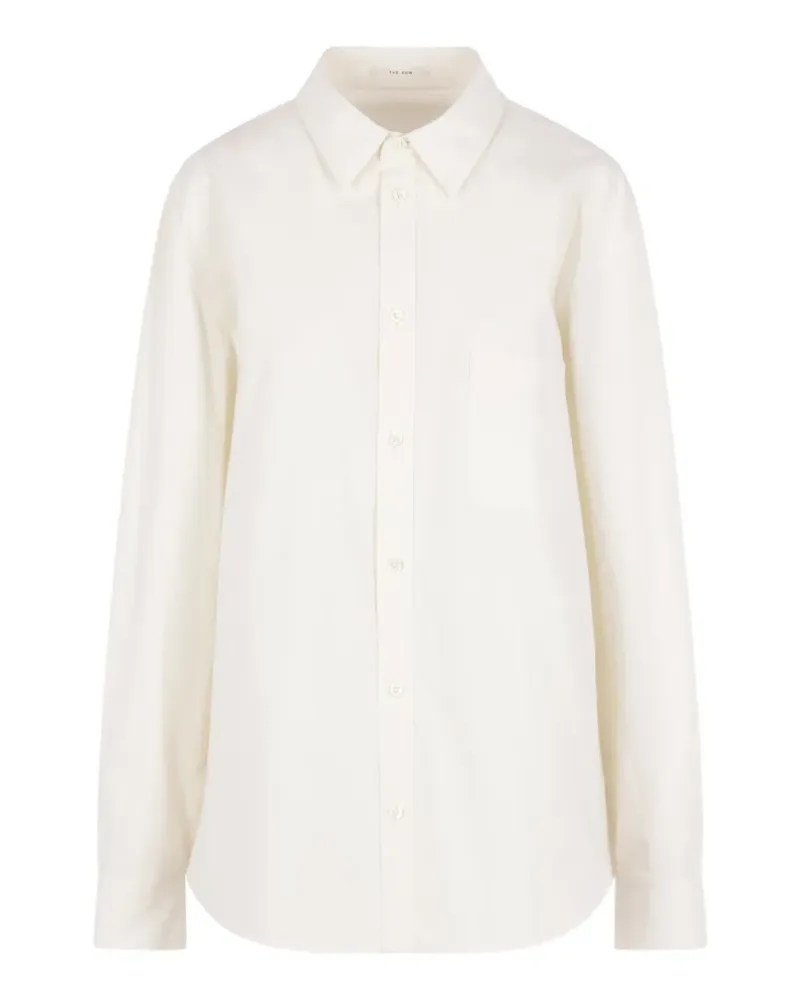 The Row Perlo chest-pocket long-sleeve shirt - Weiß Weiß