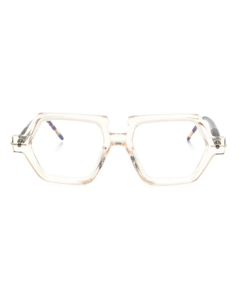 KUBORAUM P19 Brille mit geometrischem Gestell - Nude Nude