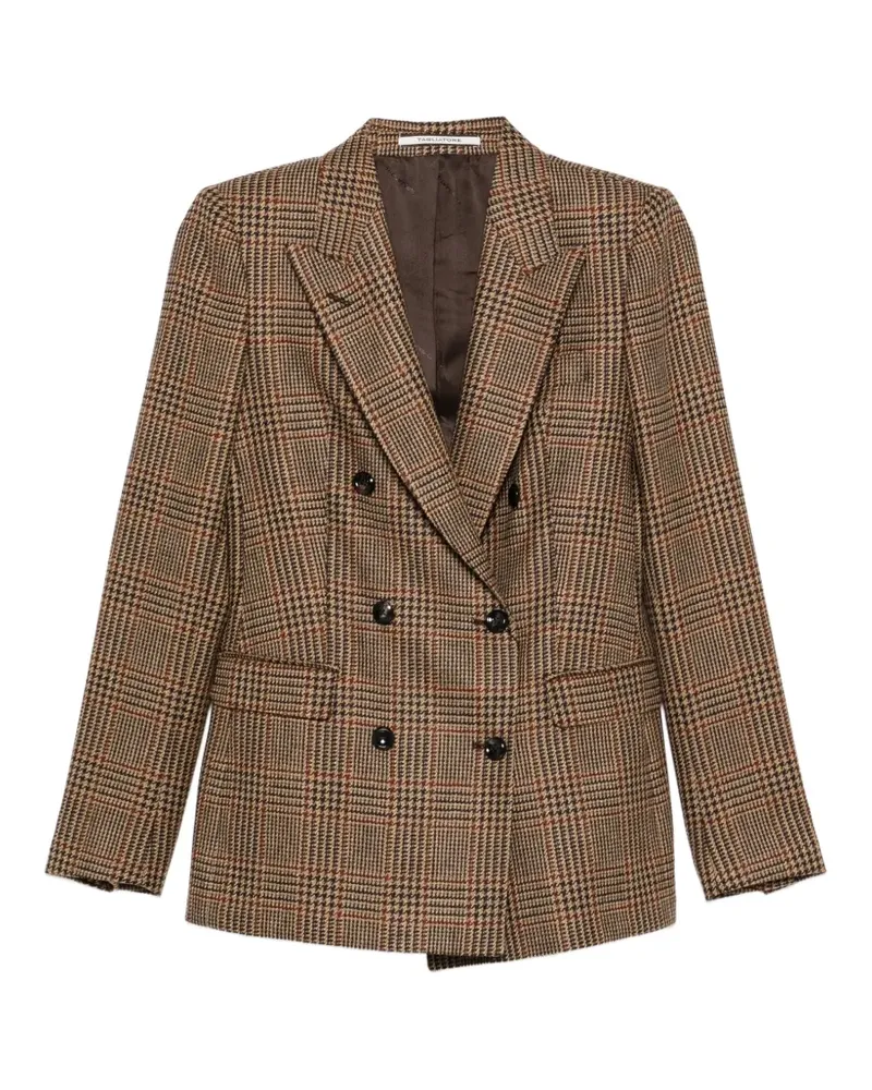 Tagliatore Doppelreihige Jacke mit Karomuster - Braun Braun