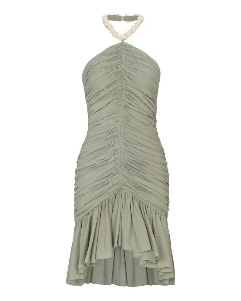 Balmain Drapiertes Minikleid - Grün Grün