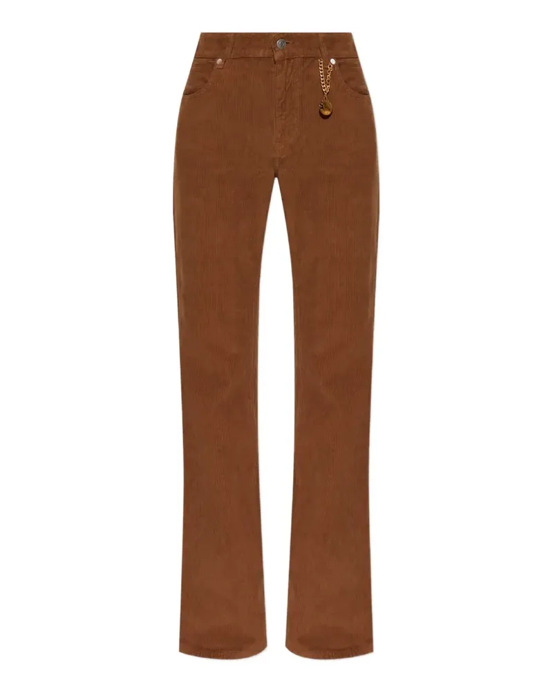 Stella McCartney Straight-Leg-Jeans mit Cordeffekt - Braun Braun
