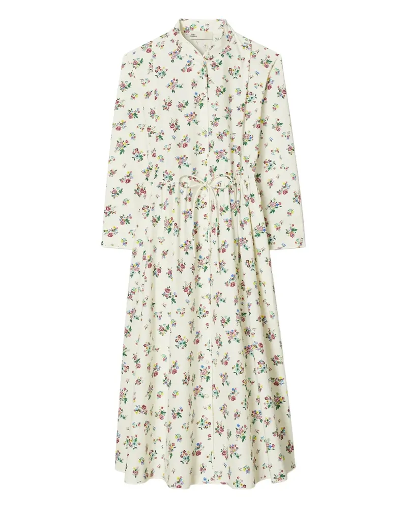 Tory Burch Midikleid mit Blumenmuster - Nude Nude