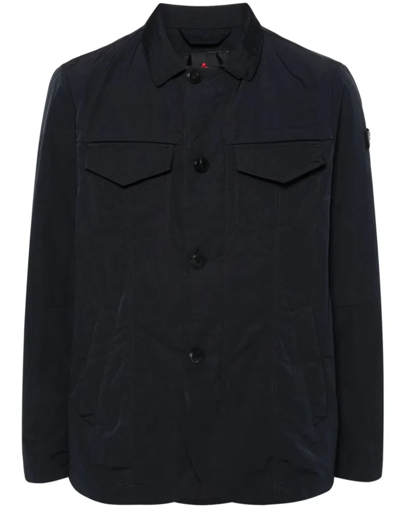 Peuterey Shell-Jacke mit Logo-Applikation - Blau Blau