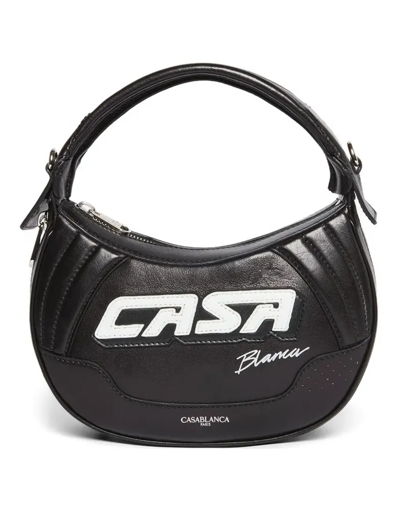 Casablanca Paris Biker logo-print shoulder bag - Schwarz Schwarz