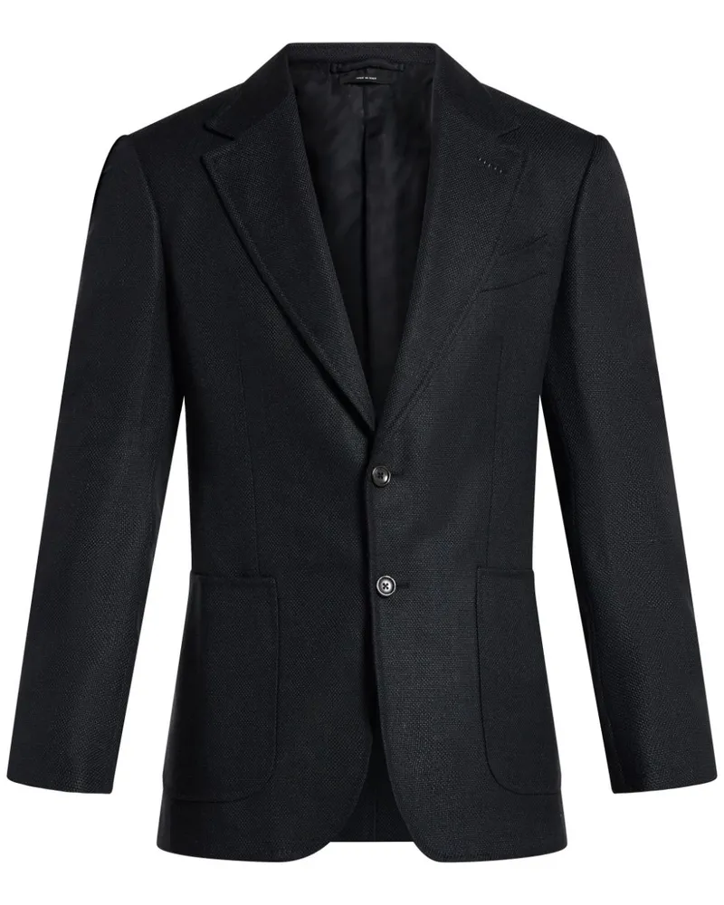 Tom Ford Einreihiges Sakko - Schwarz Schwarz