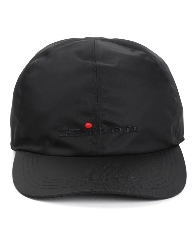 Kiton Baseballkappe mit Logo-Stickerei - Schwarz Schwarz