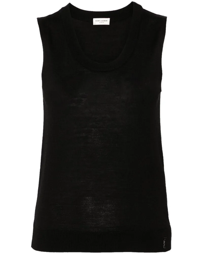 Saint Laurent Cassandre Wolltop - Schwarz Schwarz