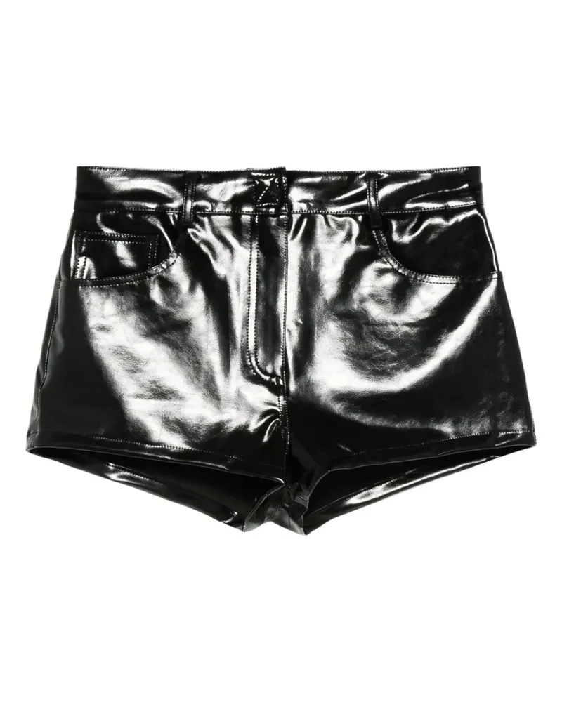 Norma Kamali Shorts mit Glanzoptik - Schwarz Schwarz