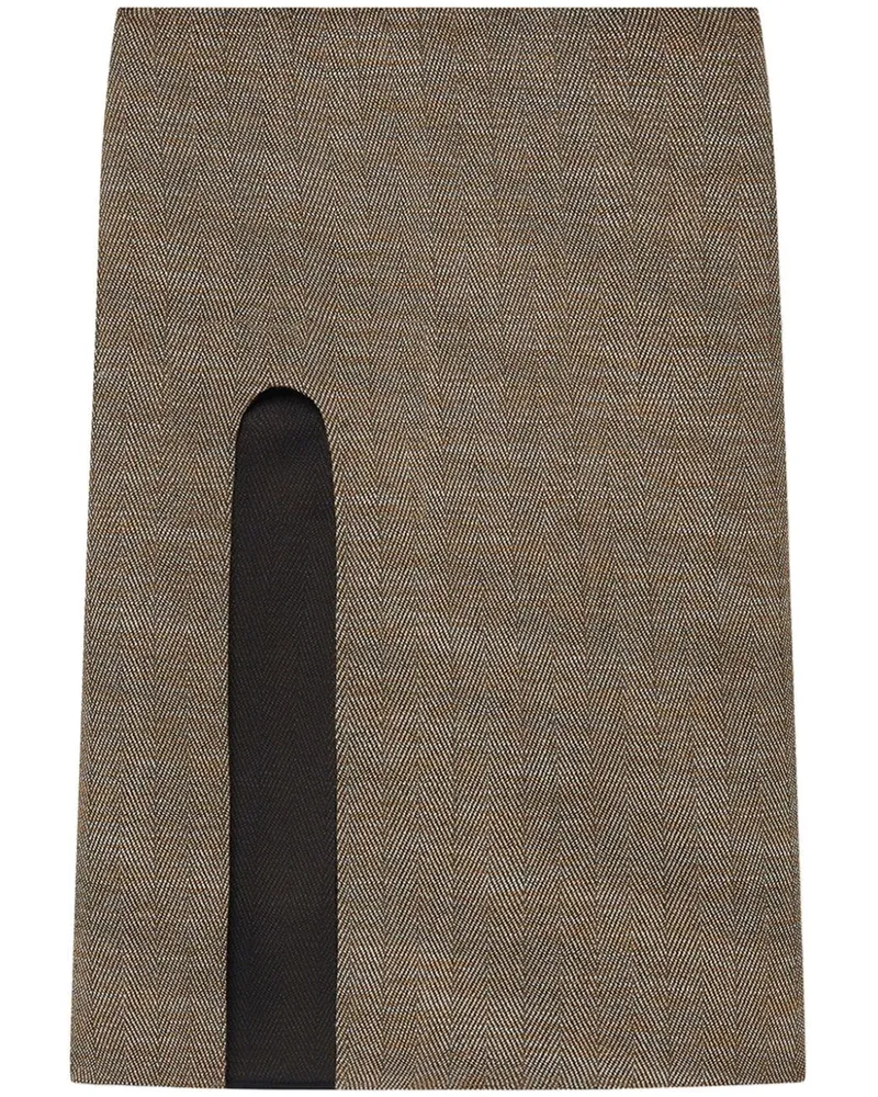 Stella McCartney Midirock mit Schlitz - Nude Nude