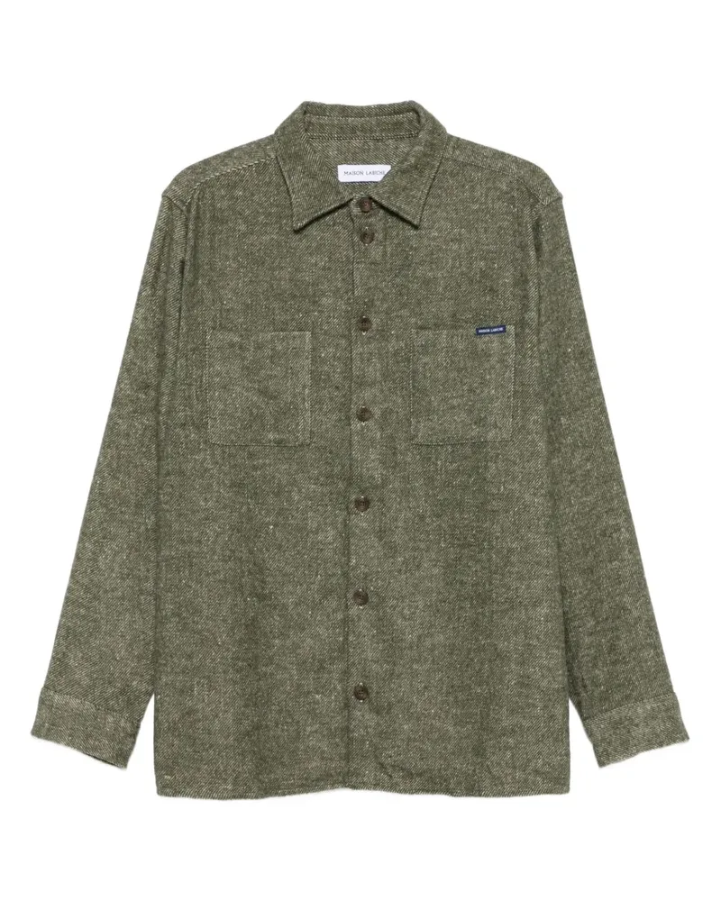 Maison Labiche Monge Hemd mit Tasche - Grün Grün