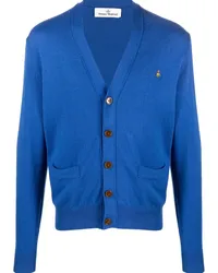 Vivienne Westwood Bestickter Cardigan mit V-Ausschnitt Blau