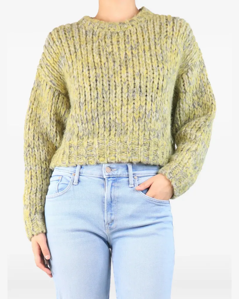 Frame Denim cable-knit cropped sweater - Grün Grün