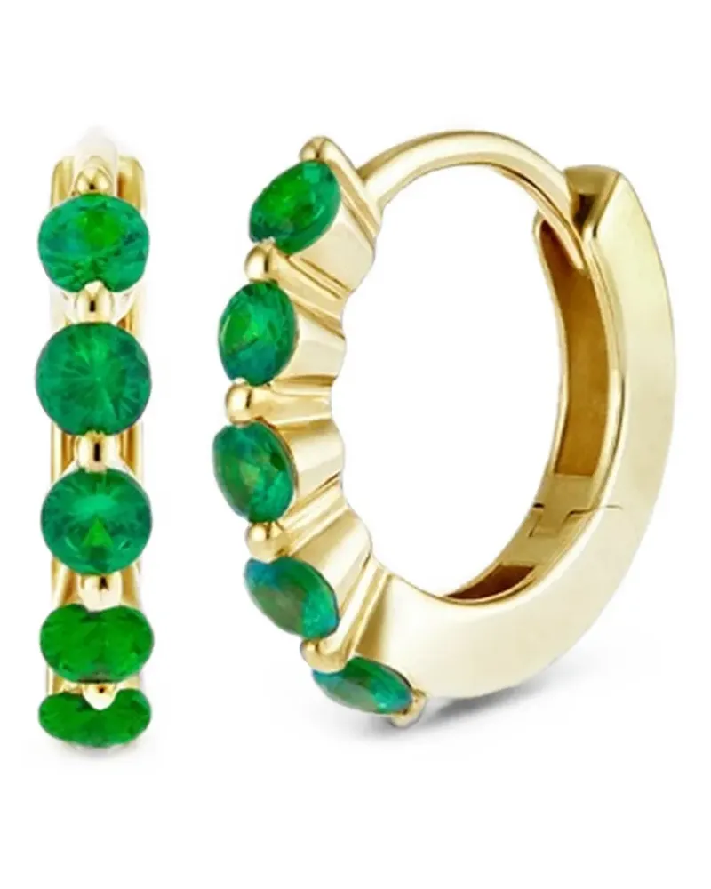 Dinny Hall mini Shuga tsavorite huggie hoop earrings - Gold Gold