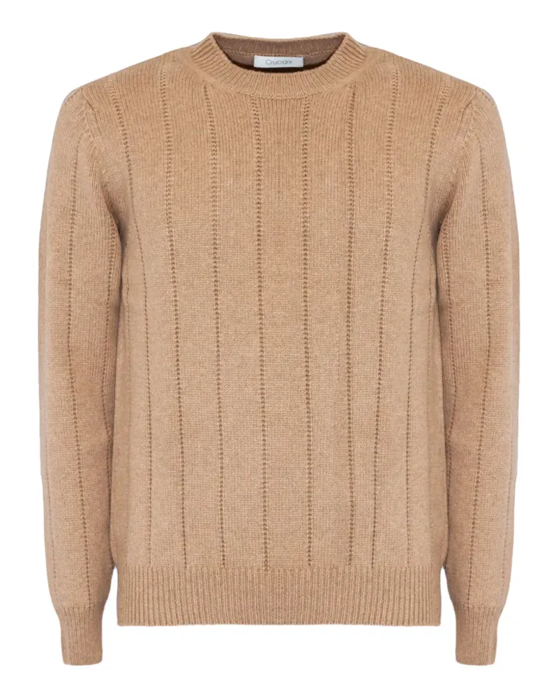 Cruciani Gerippter Strickpullover - Nude Nude