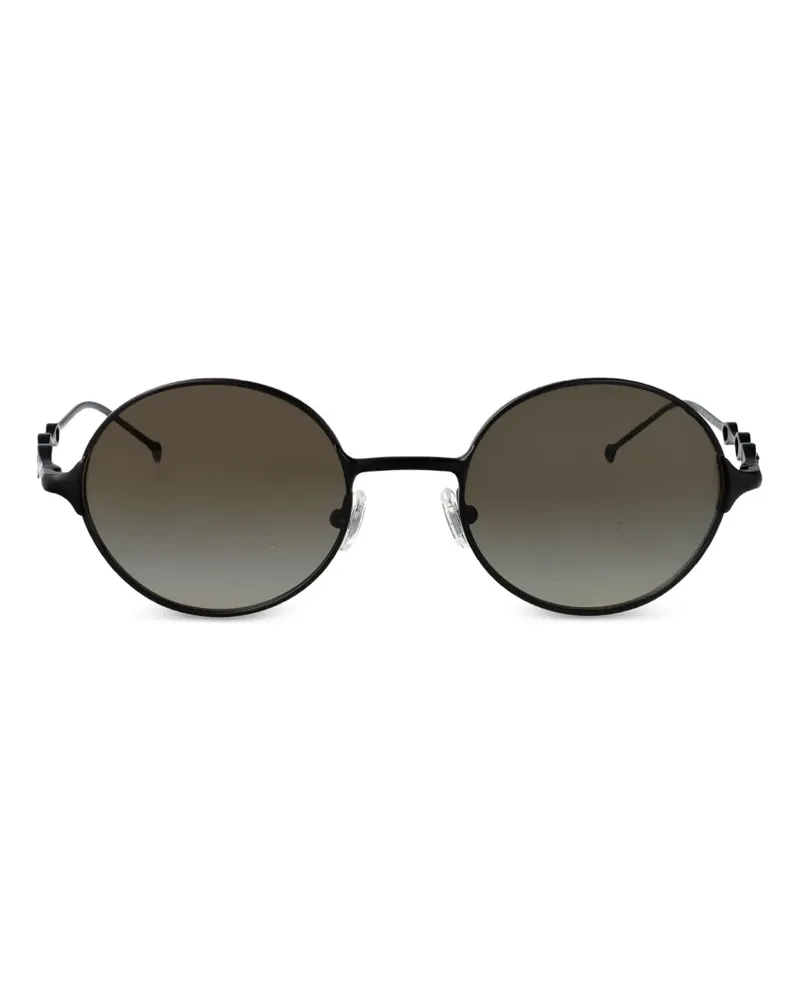 Diesel Sonnenbrille mit ovalem Gestell - Schwarz Schwarz