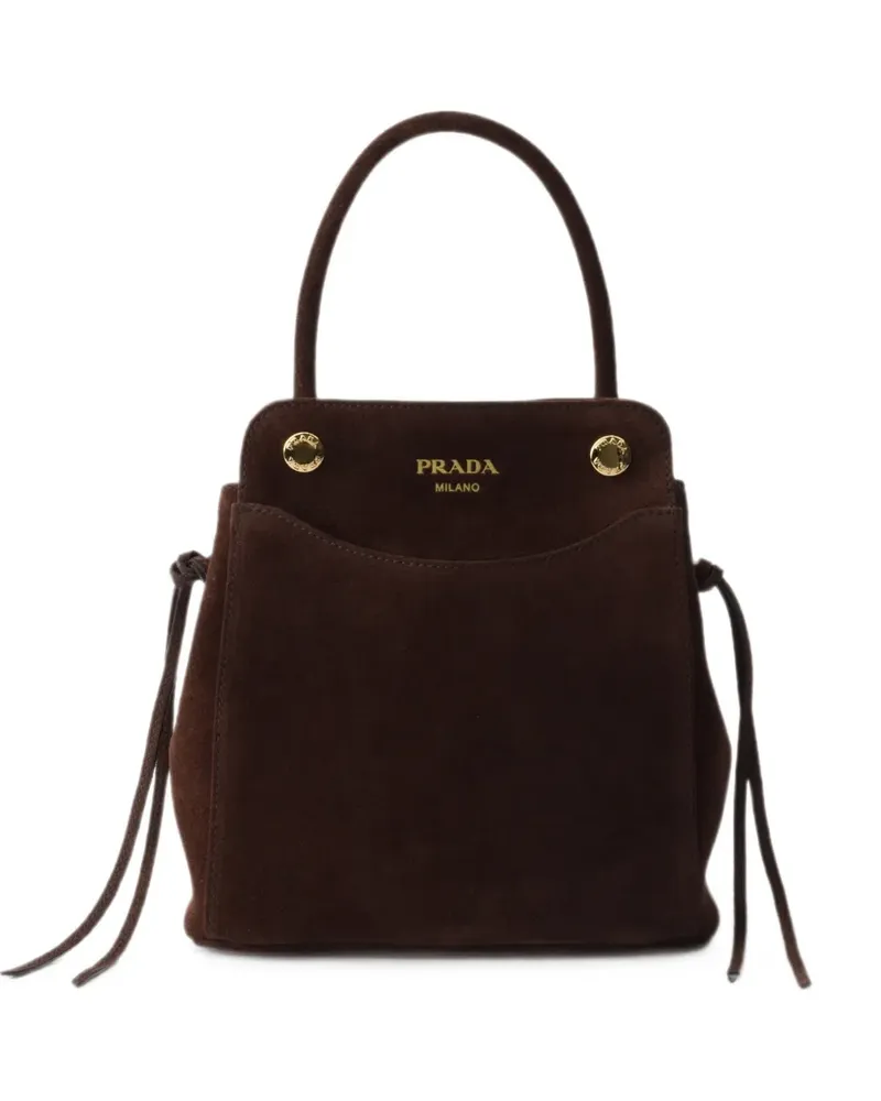 Prada Carry mini suede handbag - Braun Braun
