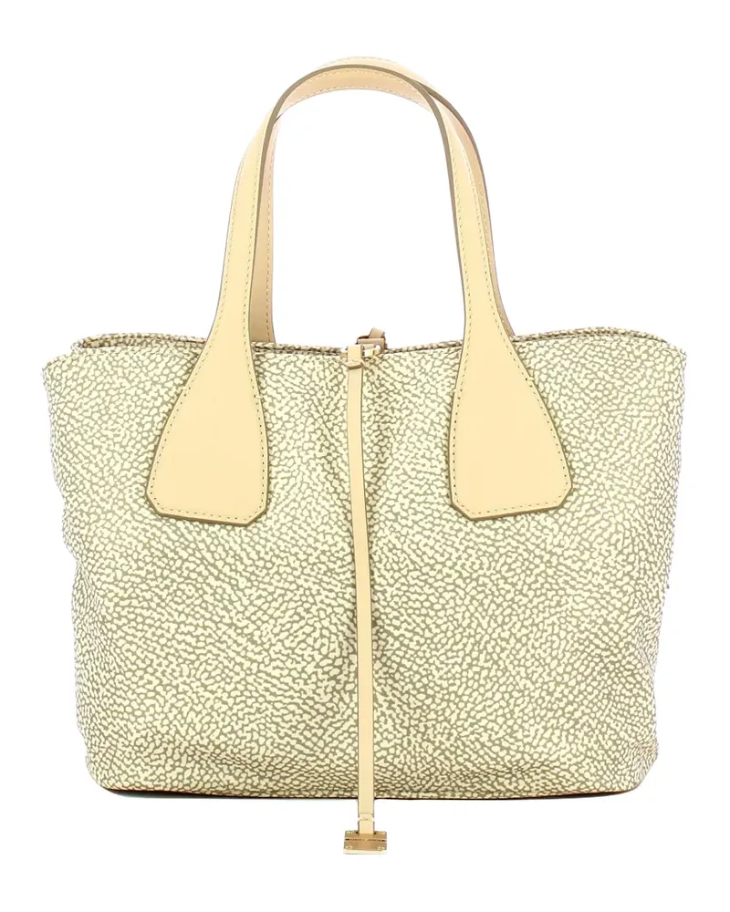 Borbonese patterned tote bag - Nude Nude