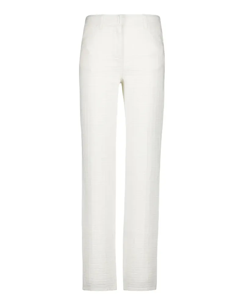 Givenchy Gerade Jacquard-Hose - Weiß Weiß