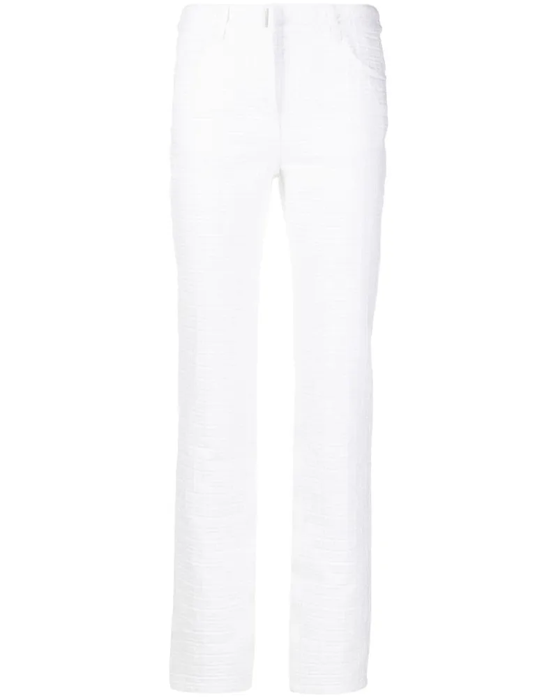 Givenchy Gerade Jacquard-Hose - Weiß Weiß