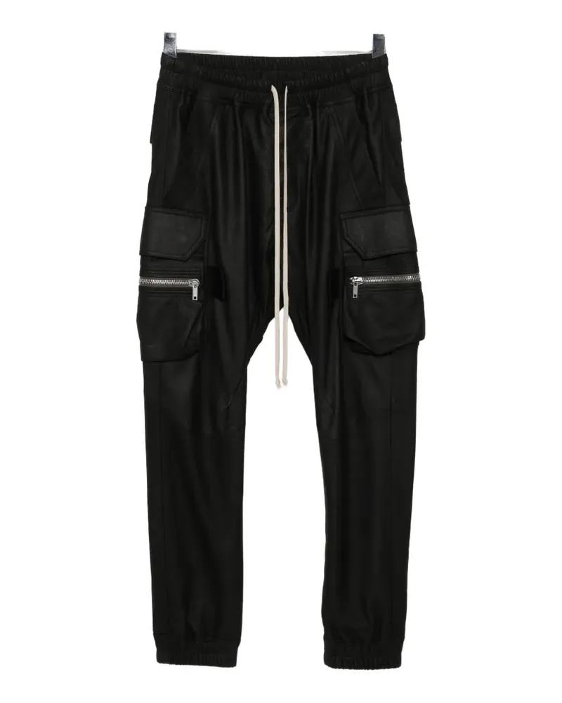 Rick Owens Mastodon Megacargo Leather trousers - Schwarz Schwarz