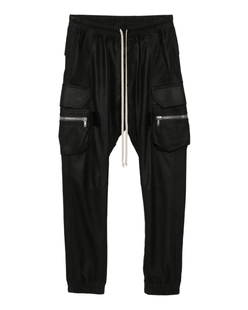 Rick Owens Mastodon Megacargo Leather trousers - Schwarz Schwarz